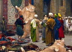 Jean-Leon Gerome, Carpet Merchants, or Cats’n’Carpets